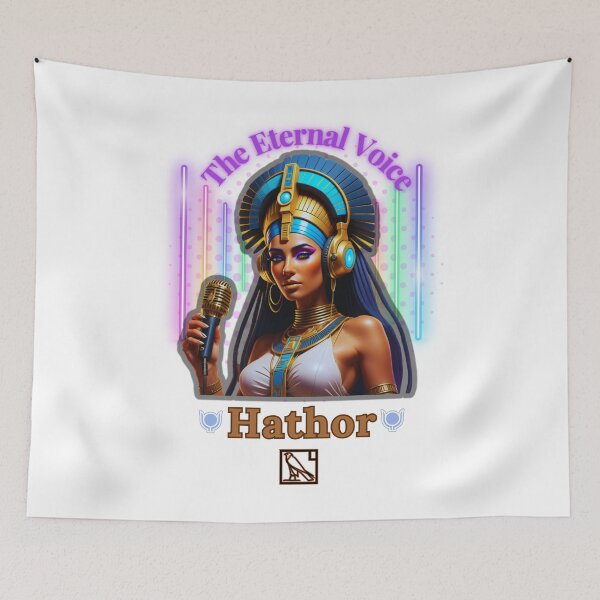 Item preview, "Futuristic Pharaonic Queen Hathor Artwork" designed and sold by Timeless Design.