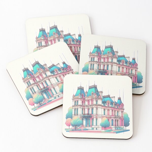 Item preview, Minimalist French Castle - Modern Chateaucore Aesthetic Wall Art designed and sold by Sugar Wisdom .