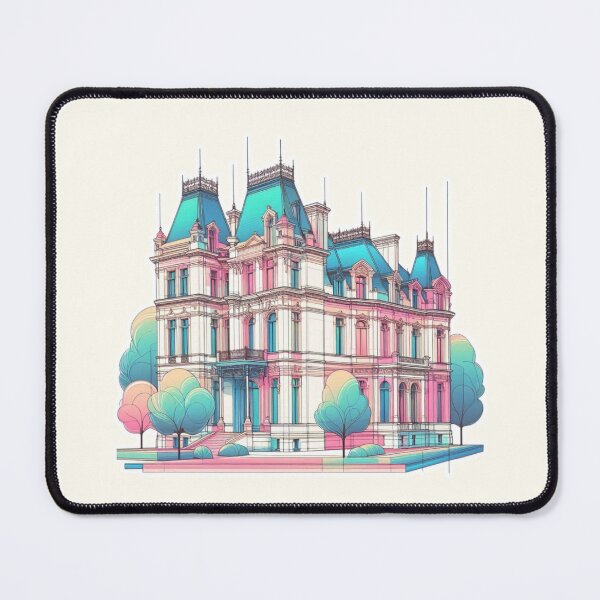 Item preview, Minimalist French Castle - Modern Chateaucore Aesthetic Wall Art designed and sold by Sugar Wisdom .
