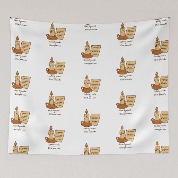 Item preview,  Candle & Paper - Light the Candle & Write Your Calm – Cozy Writing design designed and sold by Serene Madcap.