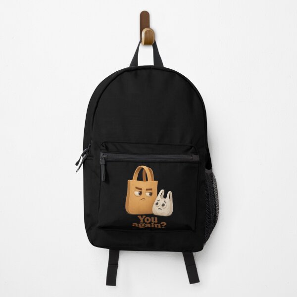 Item preview, Reusable Bag Giving Side-Eye to Plastic Bag - You Again? designed and sold by Moons Studio.