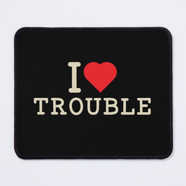 Item preview, I Love Trouble Retro Typography designed and sold by BootlegLetters.