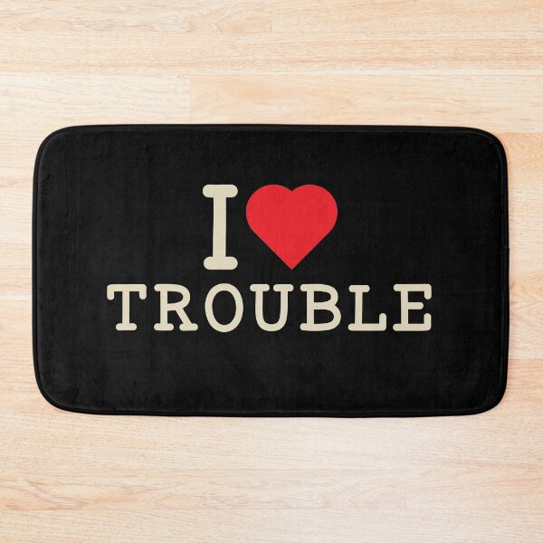 Item preview, I Love Trouble Retro Typography designed and sold by BootlegLetters.