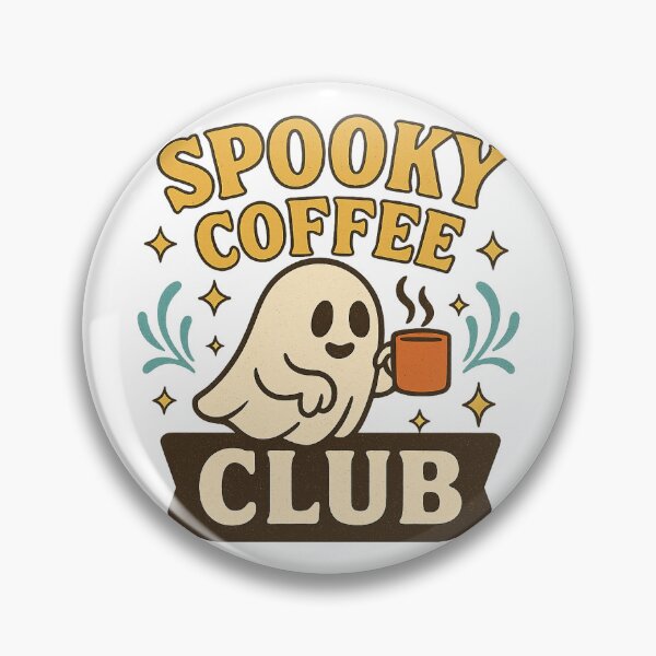 Item preview, Spooky Coffee Club Ghost designed and sold by Clinomania Art.