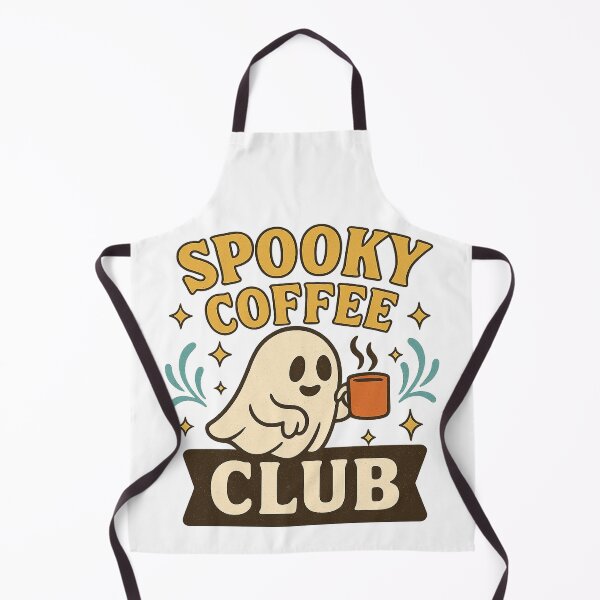 Item preview, Spooky Coffee Club Ghost designed and sold by Clinomania Art.