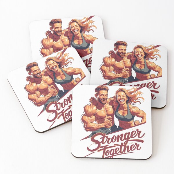 Item preview, “Stronger Together” Fitness Motivation Art designed and sold by NectarTitania.