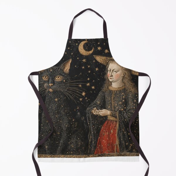 Item preview, Medieval Witch & Black Cat designed and sold by TheDarkWardrobe.