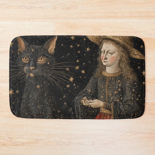 Item preview, Medieval Witch & Black Cat  designed and sold by TheDarkWardrobe.