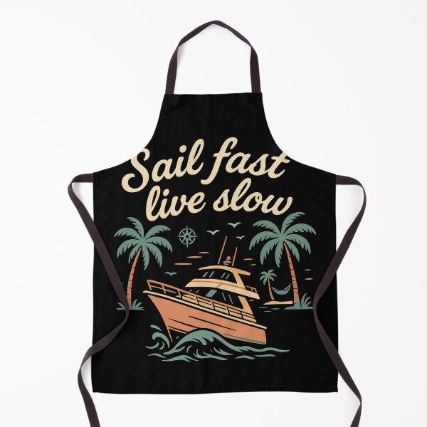Item preview, Sail Fast Live Slow Captain Boat Nautical vintage designed and sold by LuminOrb.