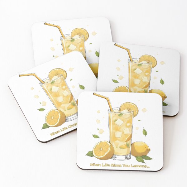 Aperçu de l'œuvre Quand la vie vous donne des citrons… – Illustration mignonne d'une limonade d'été créée et vendue par Pixel--Threads.