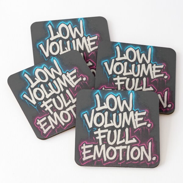 Item preview, Low Volume Full Emotion – Bold Graffiti Quote for Introverts designed and sold by notokstudio.