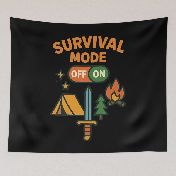 Item preview, Survival Mode On Prepper Bushcrafting designed and sold by LuminOrb.
