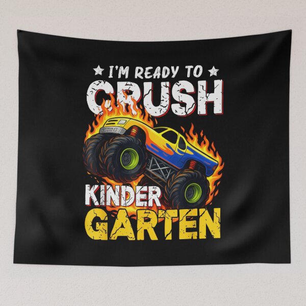 Item preview, Ready To Crush Kindergarten Monster Truck Boy Back to School designed and sold by ivotee.