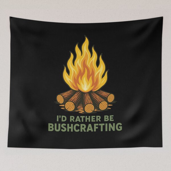 Item preview, I'd Rather Be Bushcrafting Prepper Survival designed and sold by LuminOrb.