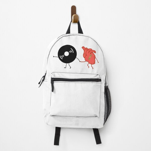 Item preview, A Love of Music with Music Record hand in hand with heart cartoon drawing designed and sold by adesignworld.