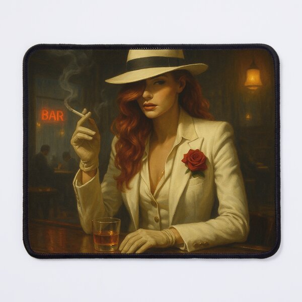 Item preview, Elegancia roja en la penumbra designed and sold by Rheves.