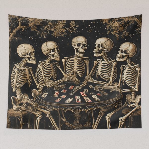 Item preview, Medieval Skeletons at Card Table designed and sold by TheDarkWardrobe.