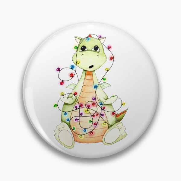 Item preview, Cute watercolor dragon with Christmas lights  designed and sold by MilediVinter.