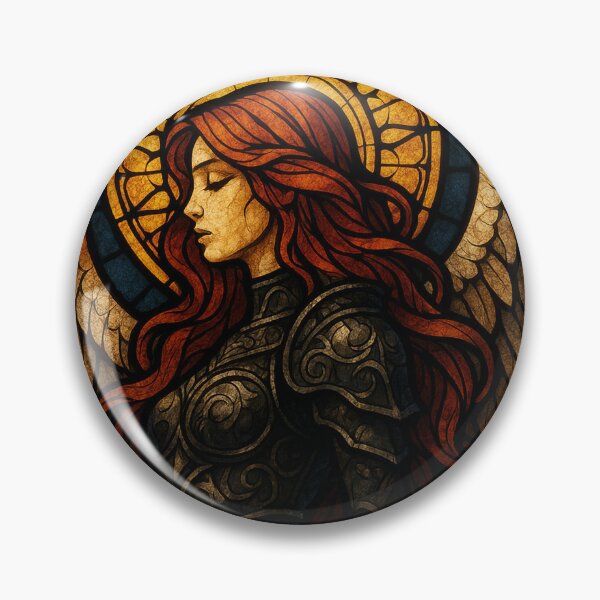Item preview, Sacred Stained Glass Warrior Angel designed and sold by Rheves.