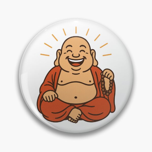 Item preview, Happy and laughing buddha big smile and excitement peaceful symbol and sign meditation designed and sold by adesignworld.