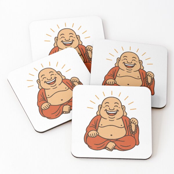 Item preview, Happy and laughing buddha big smile and excitement peaceful symbol and sign meditation designed and sold by adesignworld.