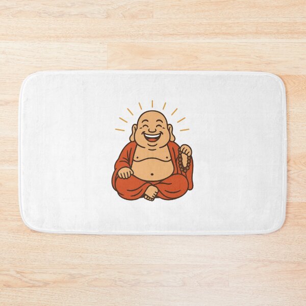 Item preview, Happy and laughing buddha big smile and excitement peaceful symbol and sign meditation designed and sold by adesignworld.