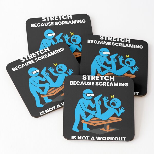 Item preview, Physiotherapy Funny Stretch Screaming Workout designed and sold by LuminOrb.