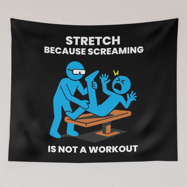 Item preview, Physiotherapy Funny Stretch Screaming Workout designed and sold by LuminOrb.