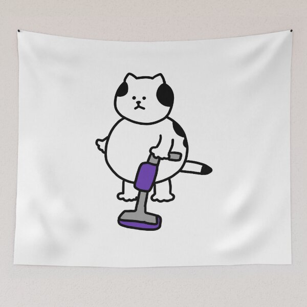 Item preview, a Cat vacuuming designed and sold by superbaechoo.