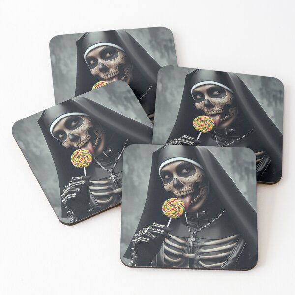 Item preview, Gothic Lady Lollipop Nun Skull designed and sold by Voodoo Store Paranormal Collections.