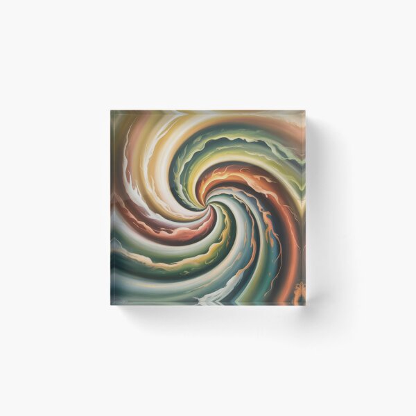 Item preview, Spiral of Four Elements – Fire, Water, Earth & Air Abstract Art designed and sold by Habita Tu Espacio.