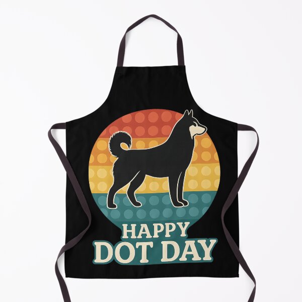Item preview, Happy Dot Day Siberian Husky Retro Colorful Dots Circle Design designed and sold by fawzimorsy.
