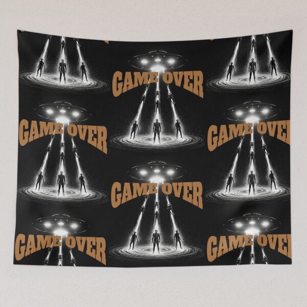 Item preview, UFO Encounter Over Distant Planet: Cosmic Abduction Sci-Fi Space Art designed and sold by Teez Haven.
