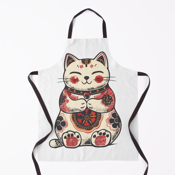 Item preview, Vintage Lucky Cat – Japanese Maneki Neko Design designed and sold by WojcikDesigners.