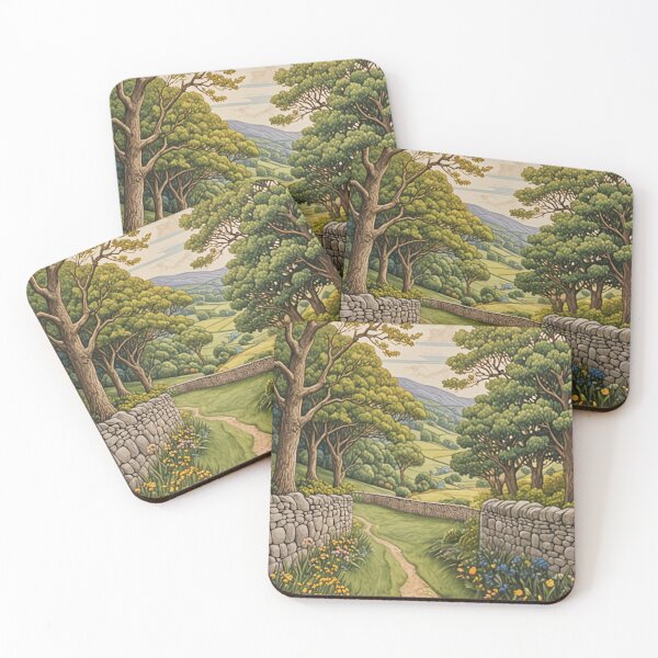Item preview, English Countryside Path with Stone Walls designed and sold by Lizetteh.