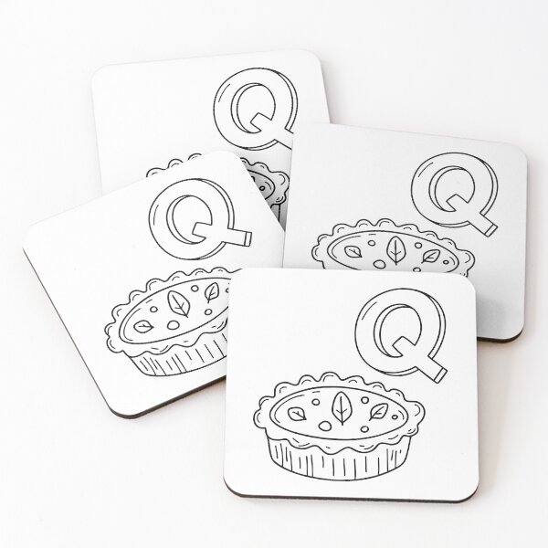 Artikelvorschau, Eine Illustration des Buchstabens Q steht für Quiche entworfen und verkauft von rasagamastore.