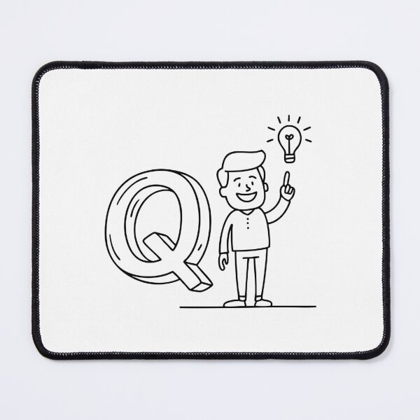 Item preview, An Illustration of letter Q stand for Quick-witted designed and sold by rasagamastore.