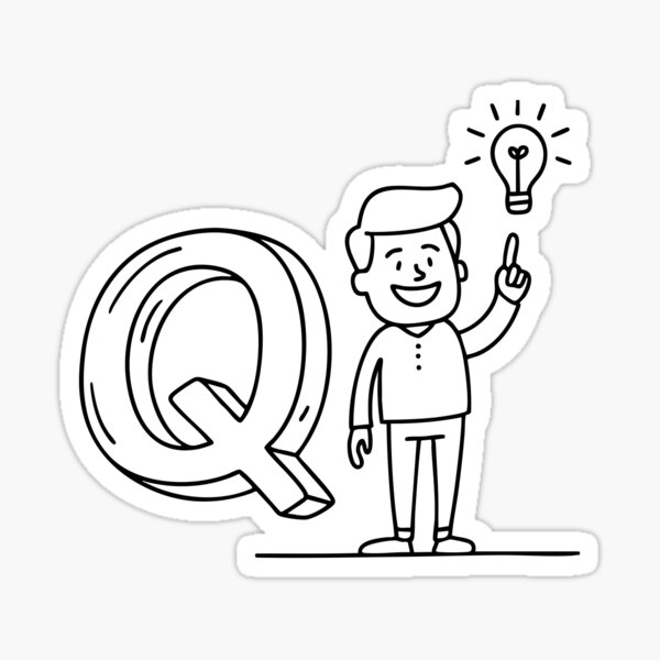 Item preview, Una ilustración de la letra Q significa ingenioso designed and sold by rasagamastore.