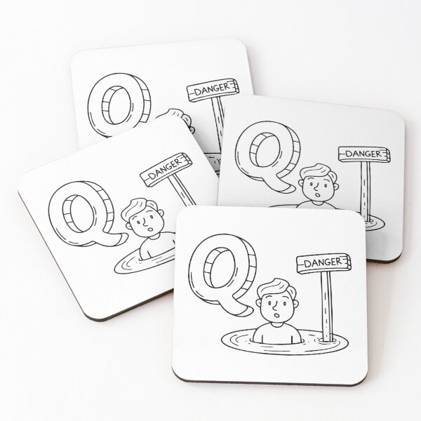 Item preview, An Illustration of letter Q stand for Quicksand designed and sold by rasagamastore.
