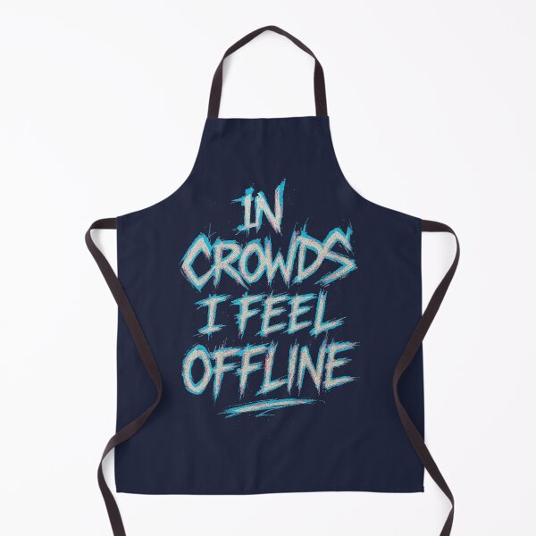 Item preview, In Crowds I Feel Offline – Digital Era Introvert Graffiti Design designed and sold by notokstudio.