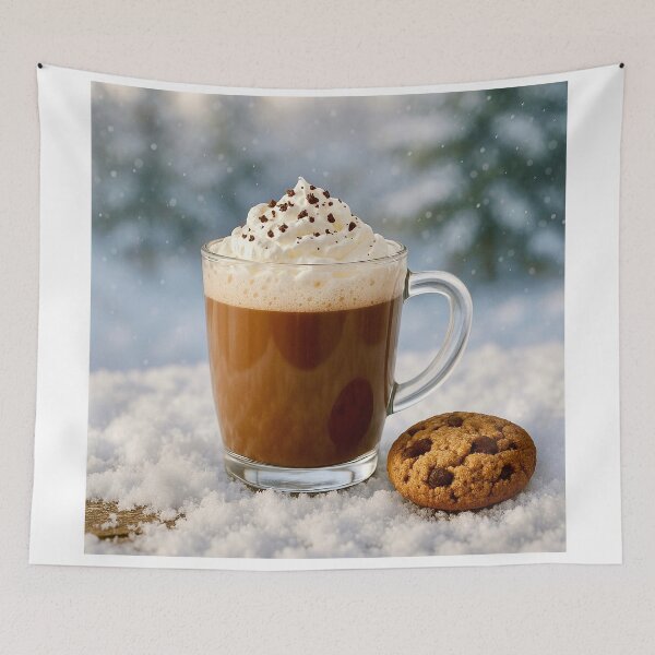 Item preview, Hot chocolate with cream and cookie designed and sold by Steffani Lehmann.