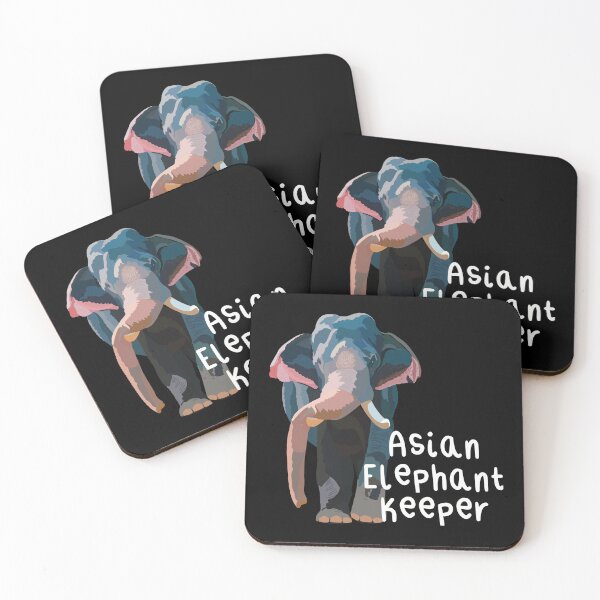 Item preview, A is for Asian Elephant Keeper, Asian Elephant Illustration – Wildlife Art for Elephant Lovers & Conservation Supporters designed and sold by PrettylittlepastelUk.