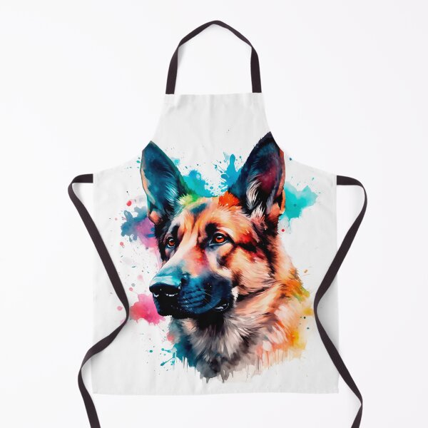 Item preview, German Shepard, gsd water colour, colourful Art Splash (1) designed and sold by MyCancerandMe.