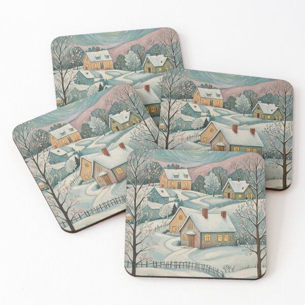 Item preview, Snow-Kissed Pastel Village designed and sold by Lizetteh.
