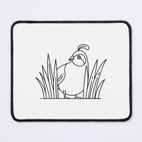 Item preview, Illustration of a quail peeking from tall grass, its head plume tilting designed and sold by rasagamastore.