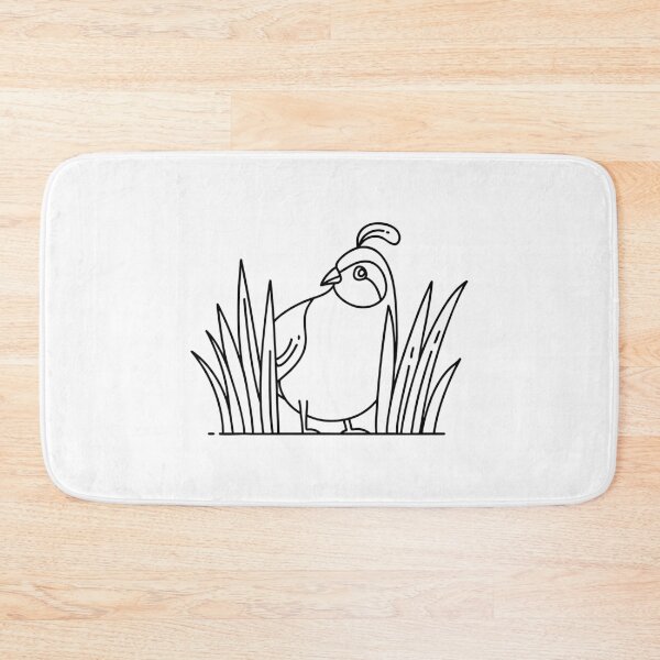 Item preview, Illustration of a quail peeking from tall grass, its head plume tilting designed and sold by rasagamastore.
