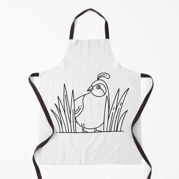 Item preview, Illustration of a quail peeking from tall grass, its head plume tilting designed and sold by rasagamastore.