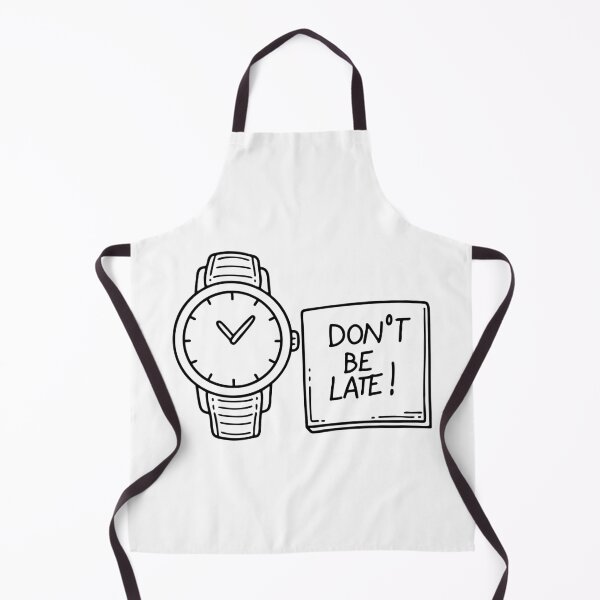 Item preview, Illustration of a wristwatch on a table with a sticky note beside it that says Don't be late designed and sold by rasagamastore.