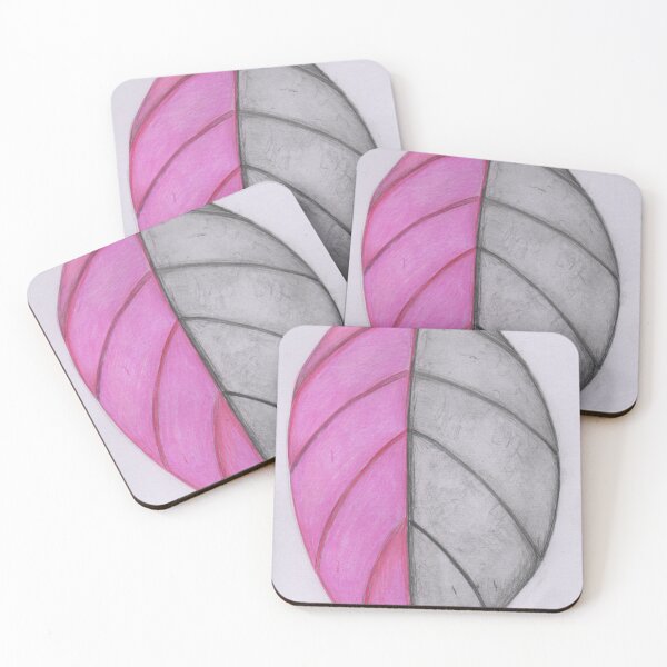 Item preview, Pink and grey leaf designed and sold by Artbysarah23.