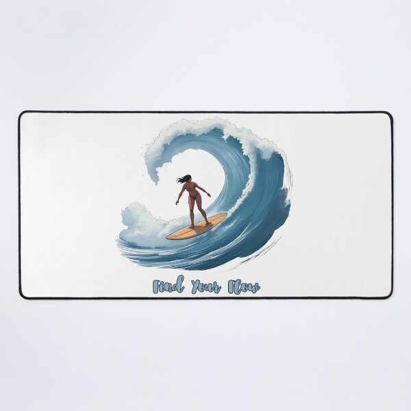 Item preview, Find Your Flow – Surfing Inside the Wave Motivational Surf Design designed and sold by Pixel--Threads.